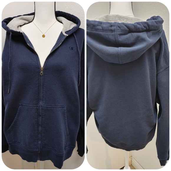 Champion Tops - Champion Full Zip Hoodie Sweatshirt Size L